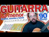 Guitarra fácil online – La menor escalas, acordes y teoría básica. Lección 90.