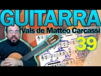 Curso de Guitarra, análisis armónico del Vals de Matteo Carcassi, modulación de Do a Lam y ejecución. 39-5