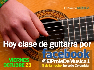 EN VIVO Y EN DIRECTO AHORA!! Clase de guitarra en vivo - En Facebook Live - Hoy viernes 23 de octubre - sesión de preguntas